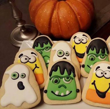 Decorated Cookies - Ghosts, Candy Corn & Frankenstein