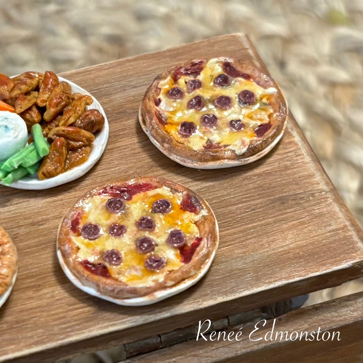 Miniature Pepperoni Pizza, 1:12 Scale, Dollhouse
