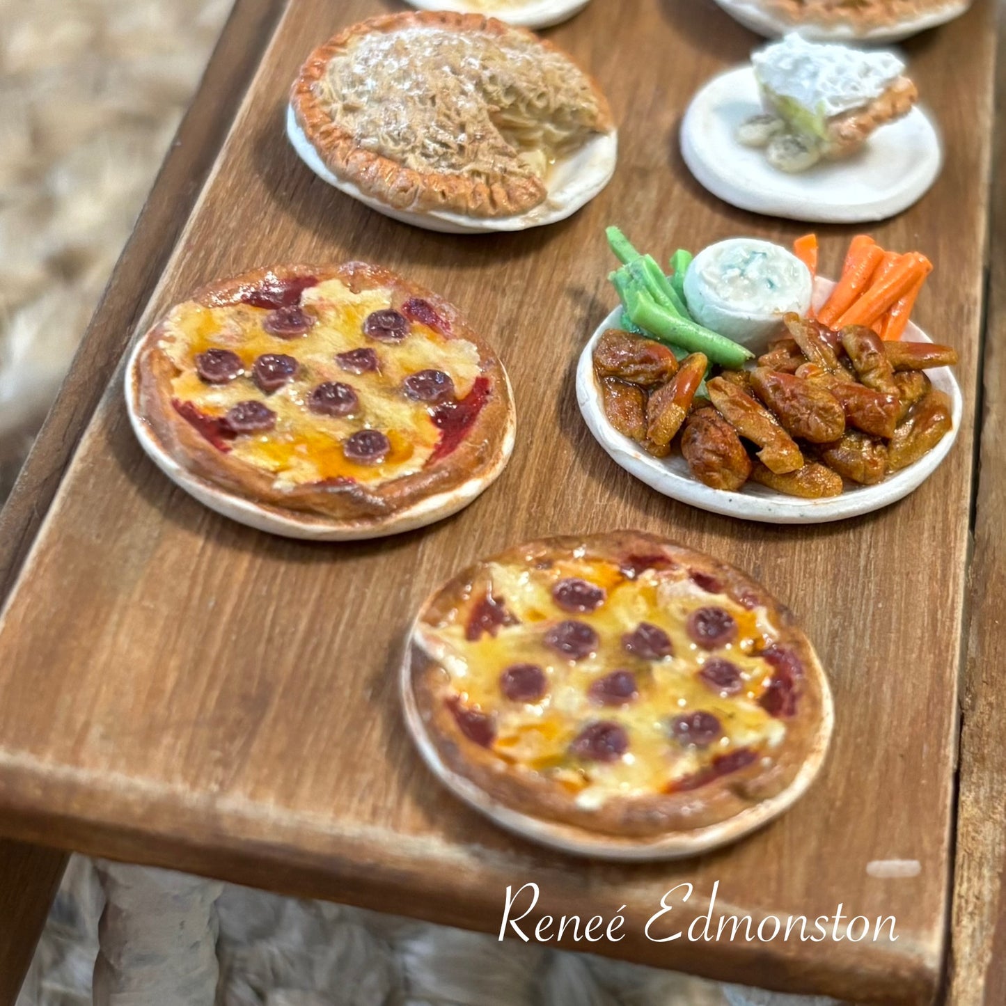 Miniature Pepperoni Pizza, 1:12 Scale, Dollhouse