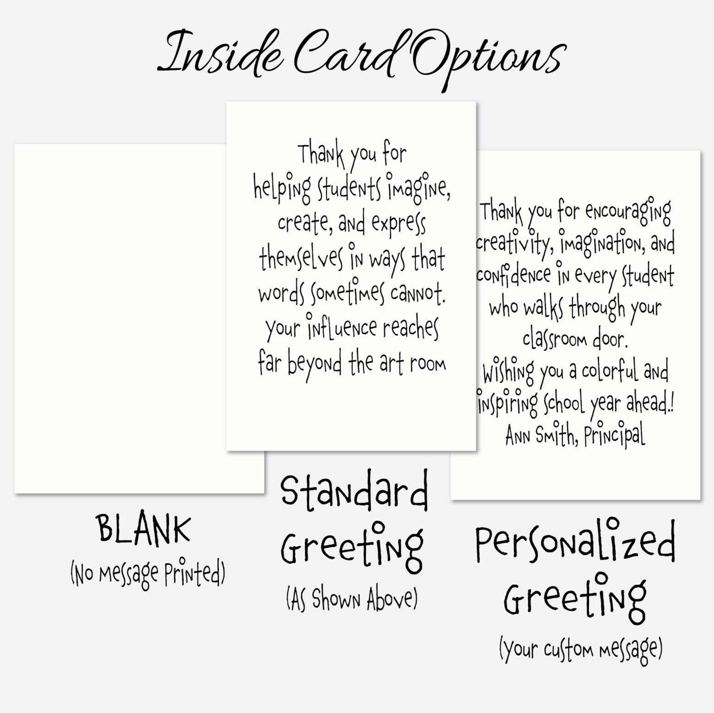 Art Teacher Appreciation Card, First Day of School Art Teacher Gift, Creative Teacher Greeting Card, Art Classroom Thank You, Appreciation