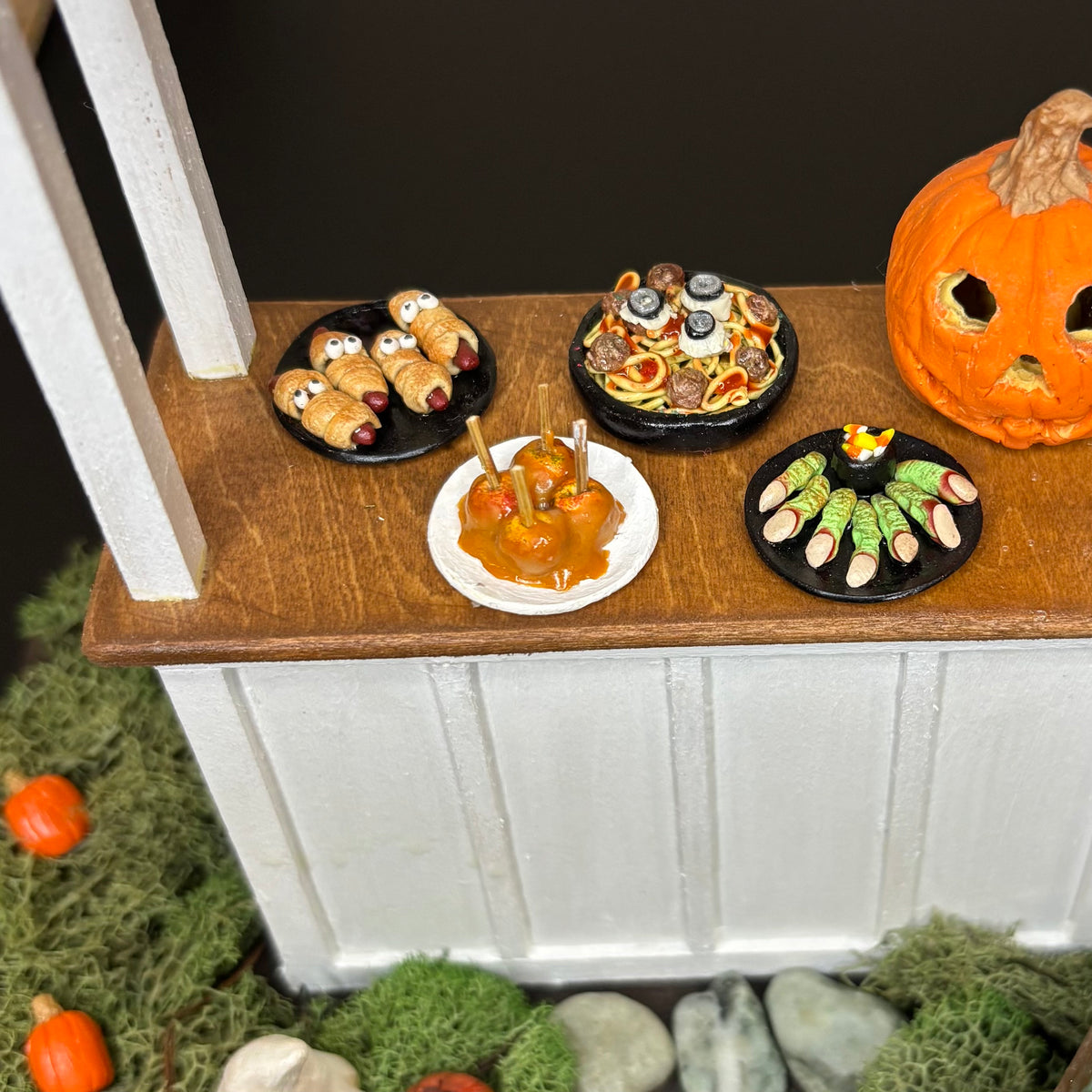Miniature Caramel Candy Apples Halloween Party Food 1:12 Scale Handmade