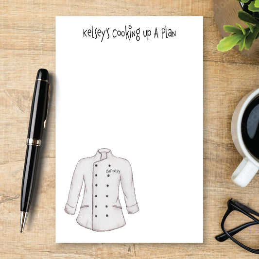 Chef Notepad, Personalized Chef Memo Pad, Funny Kitchen Notepad, Cook Gift, Baker Gift, Foodie Stationery, Pastry Chef Gift