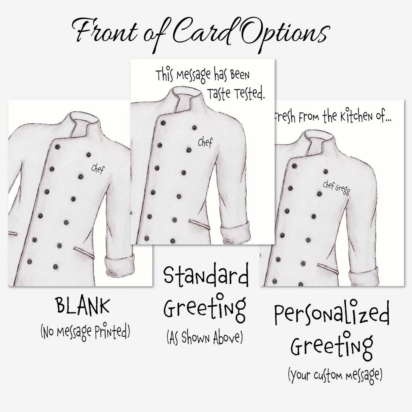 Chef Note Cards Options

