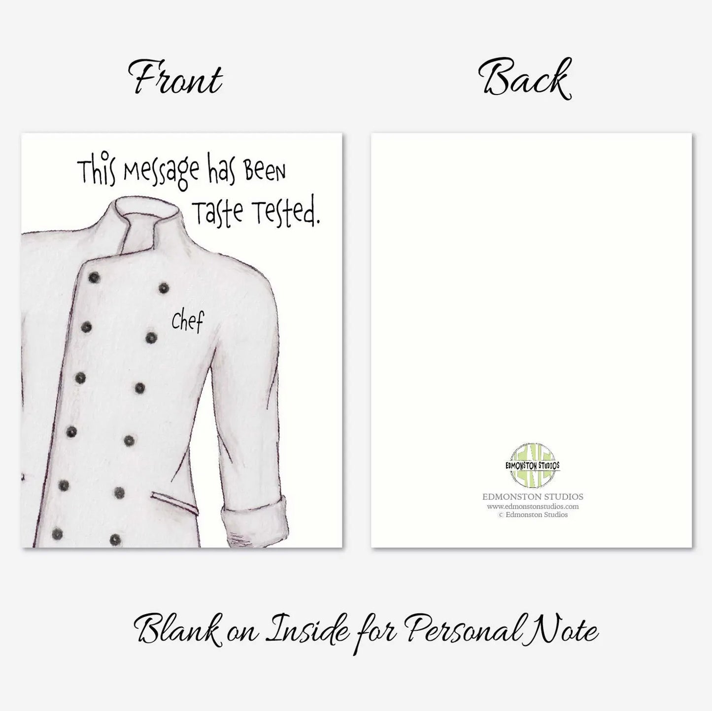 Chef Note Cards Outside