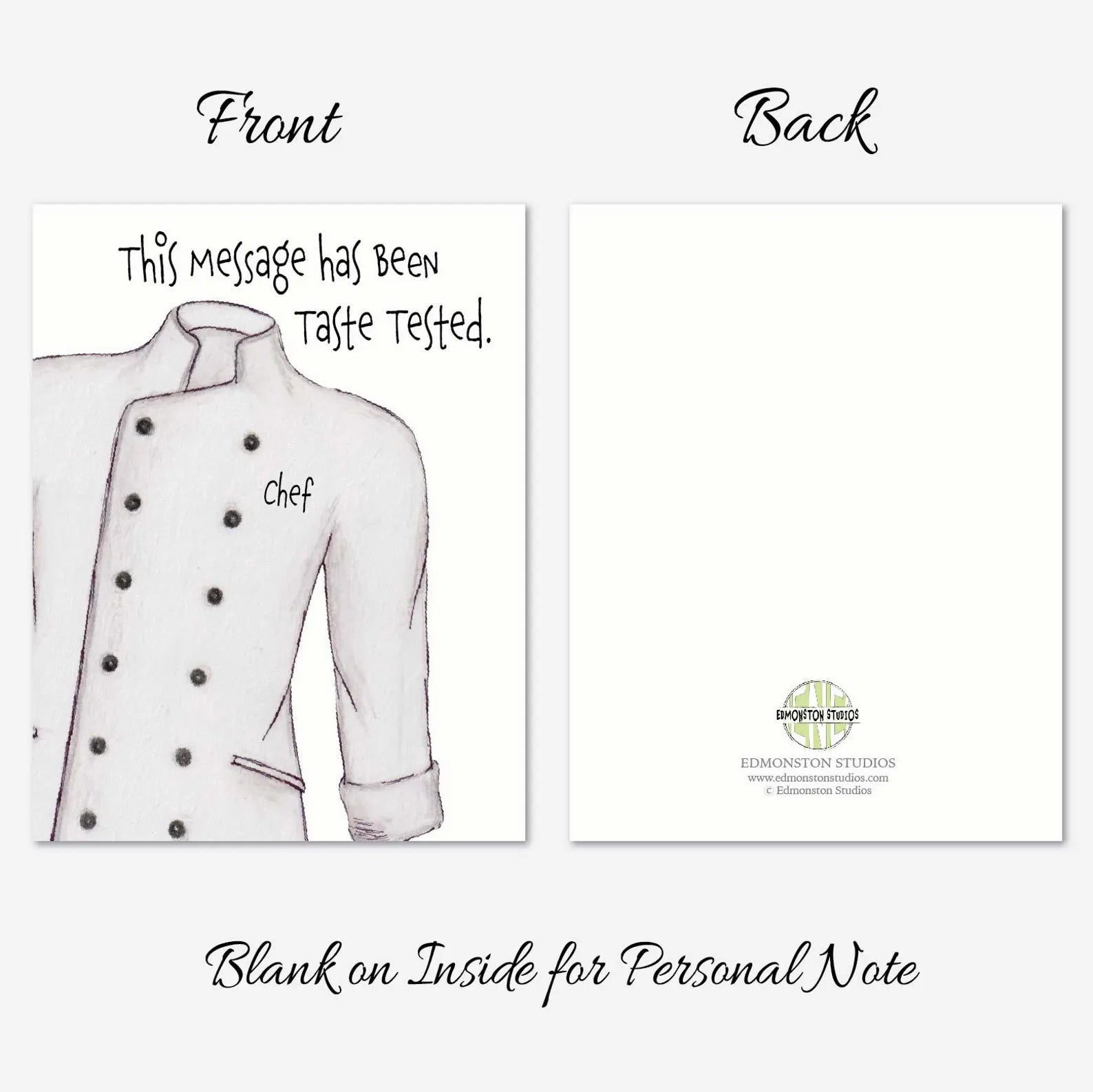 Chef Note Cards Outside