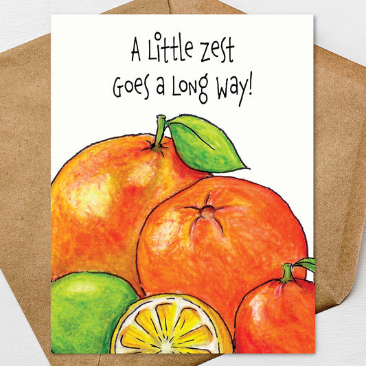 Citrus notecard set featuring hand illustrated oranges, lemons, and limes