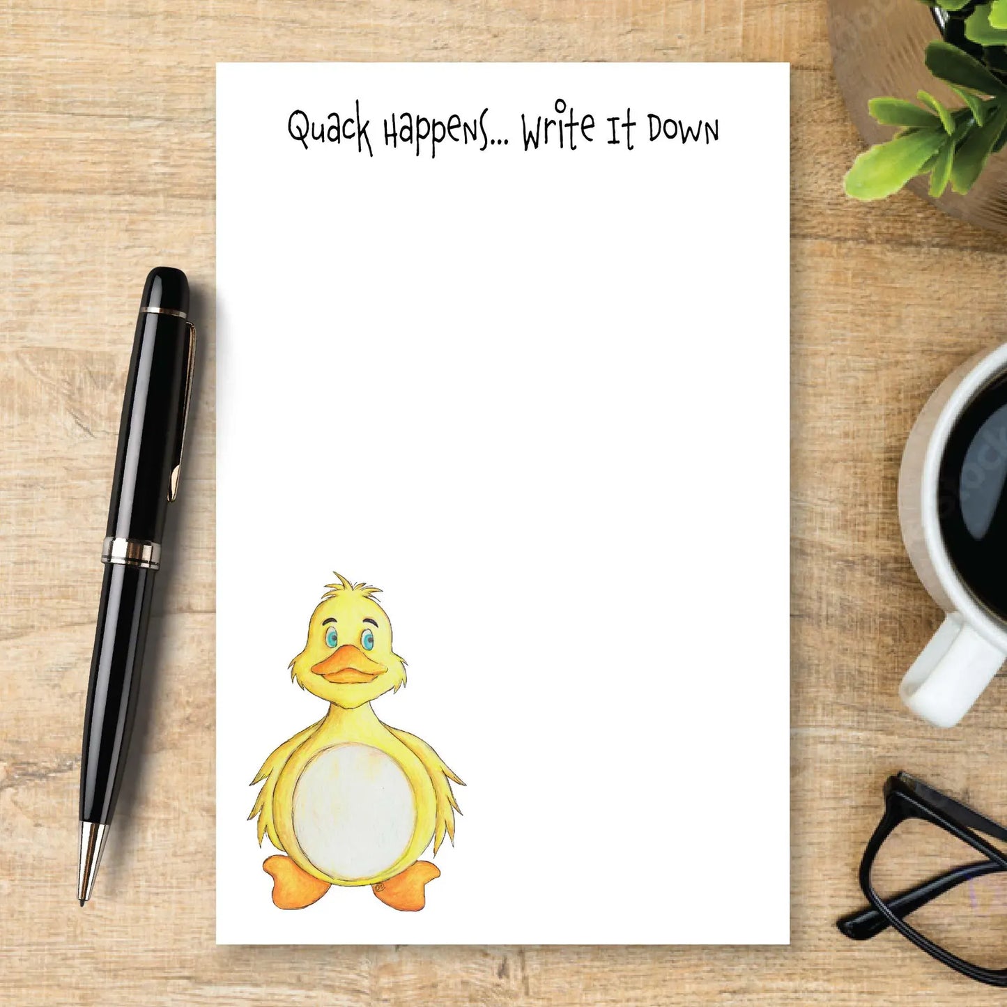 Personalized Duck Notepad, Funny Duck Stationery, Custom Note Pad, Cute Duck Gift, Farm Animal Notepad, Writing Paper, Personalized Desk Pad