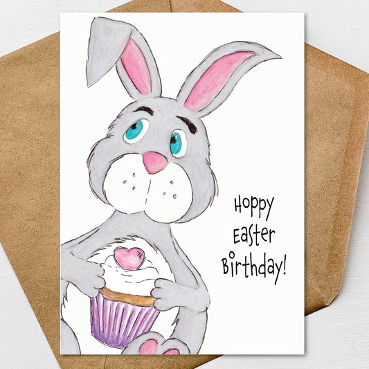 Printable Happy Easter Birthday Greeting Card