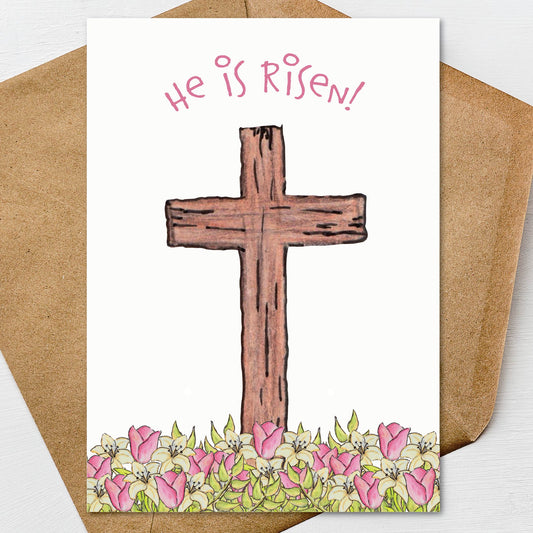 Printable Happy Easter He Is Risen Card