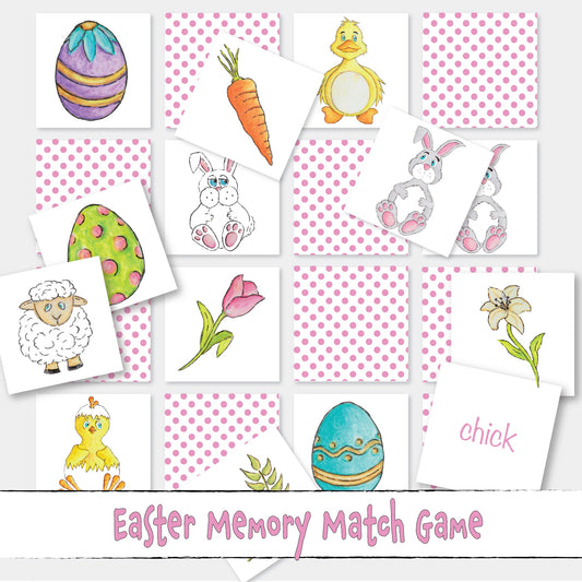 Printable Easter Memory Game, a Spring Fun Memory Matching Game
