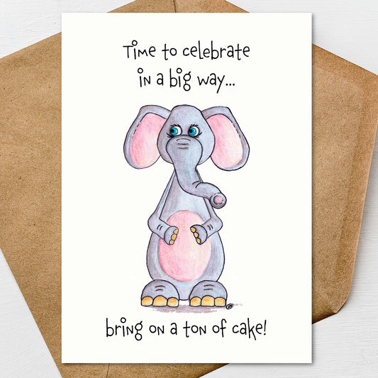 Elephant Birthday Card