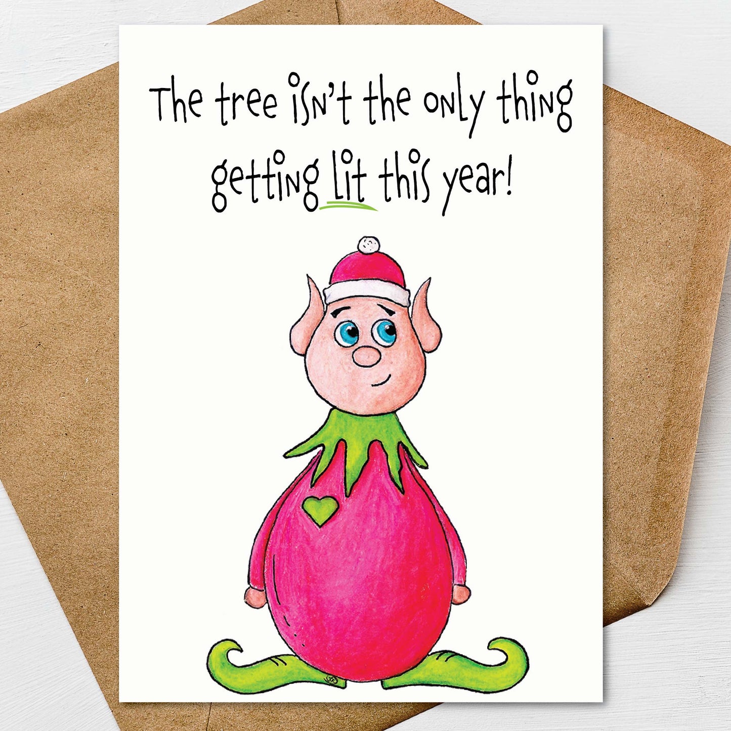 Funny Elf Christmas Card, Elfing Crazy Holiday Card, Elf on Shelf Humor, Christmas Card for Friends & Coworkers EdmonstonStudios 5 out of 5 stars  Local seller