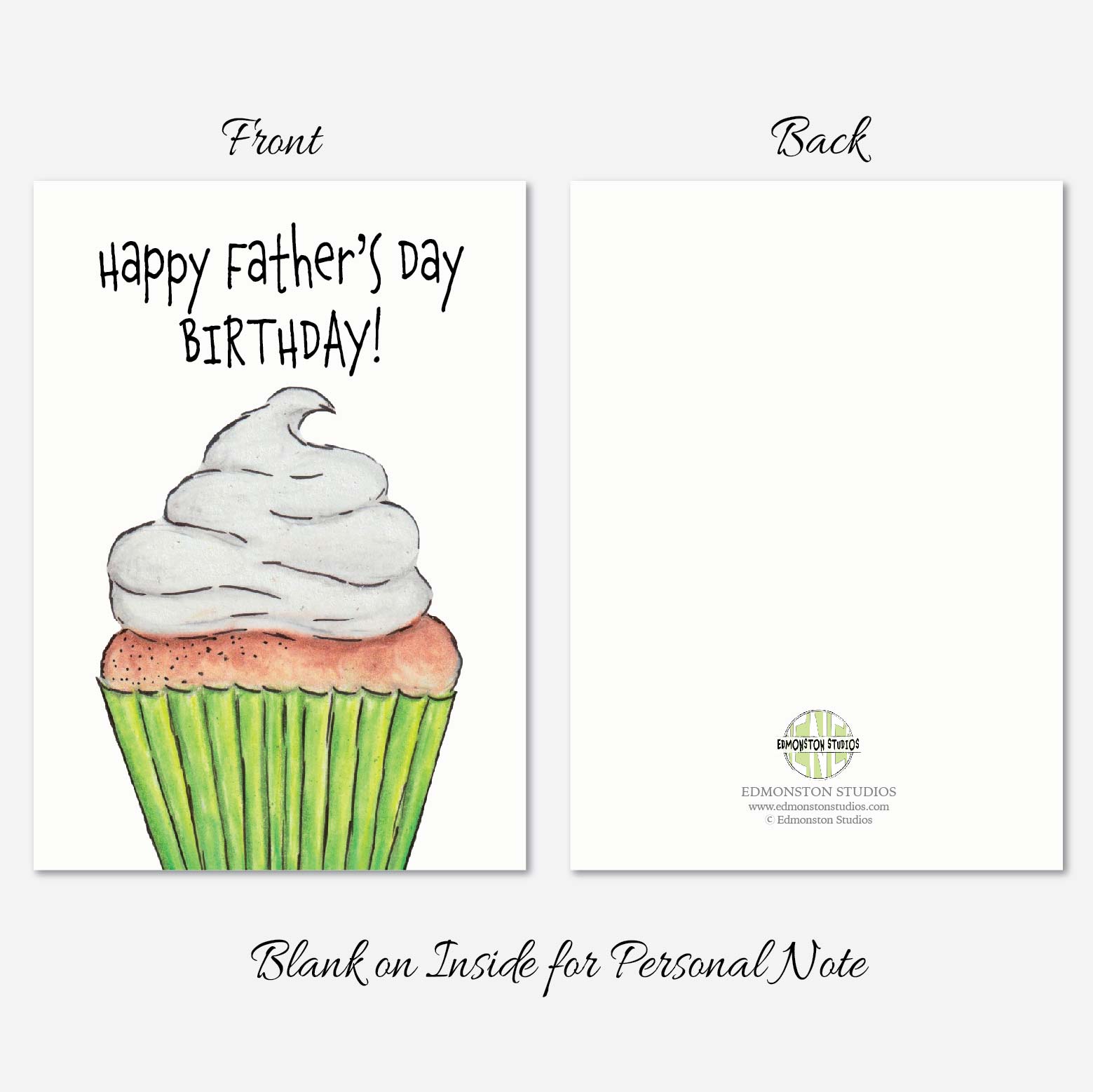 Funny Father’s Day birthday card back