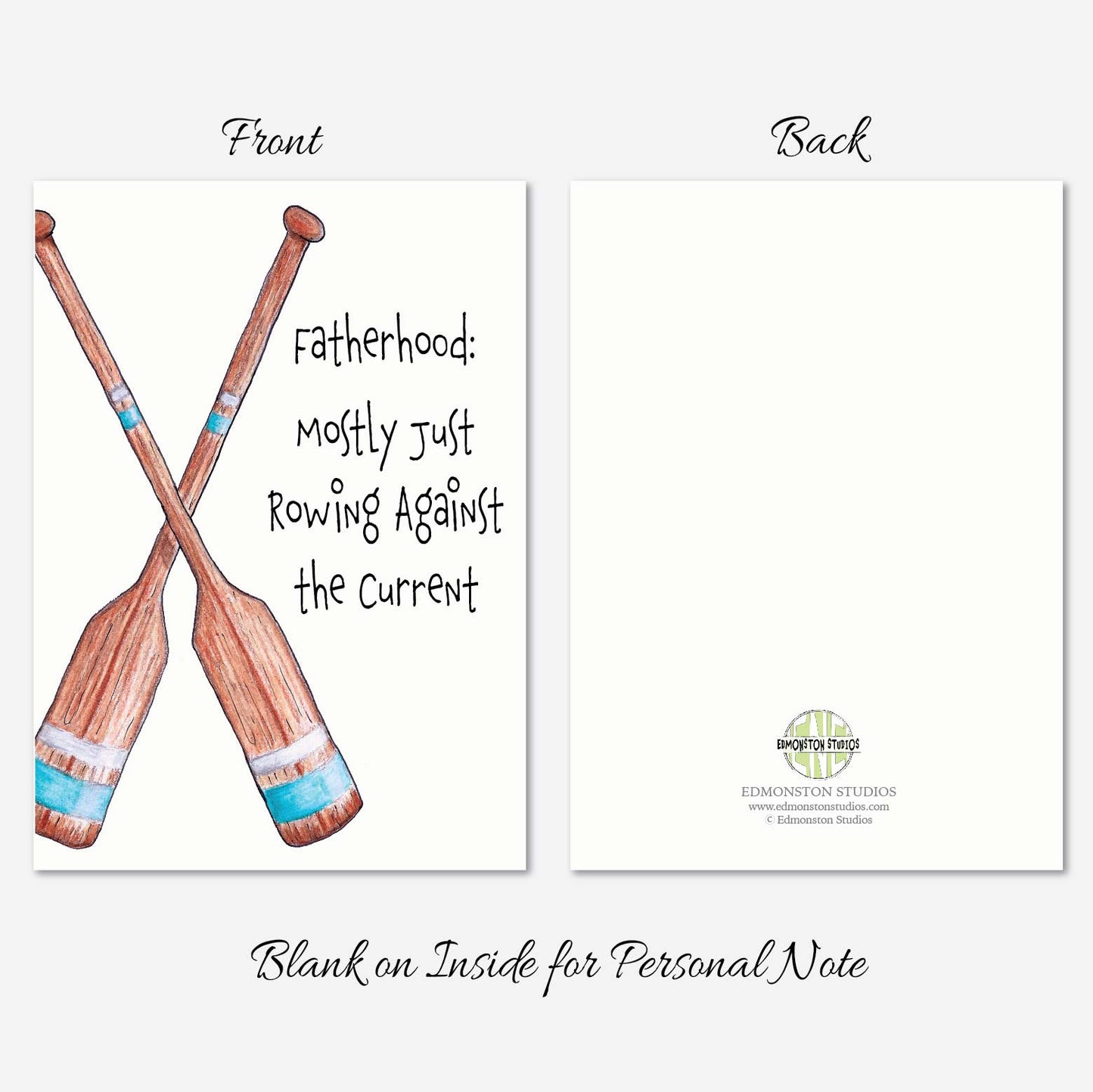 Boat Oars Father’s Day card outside