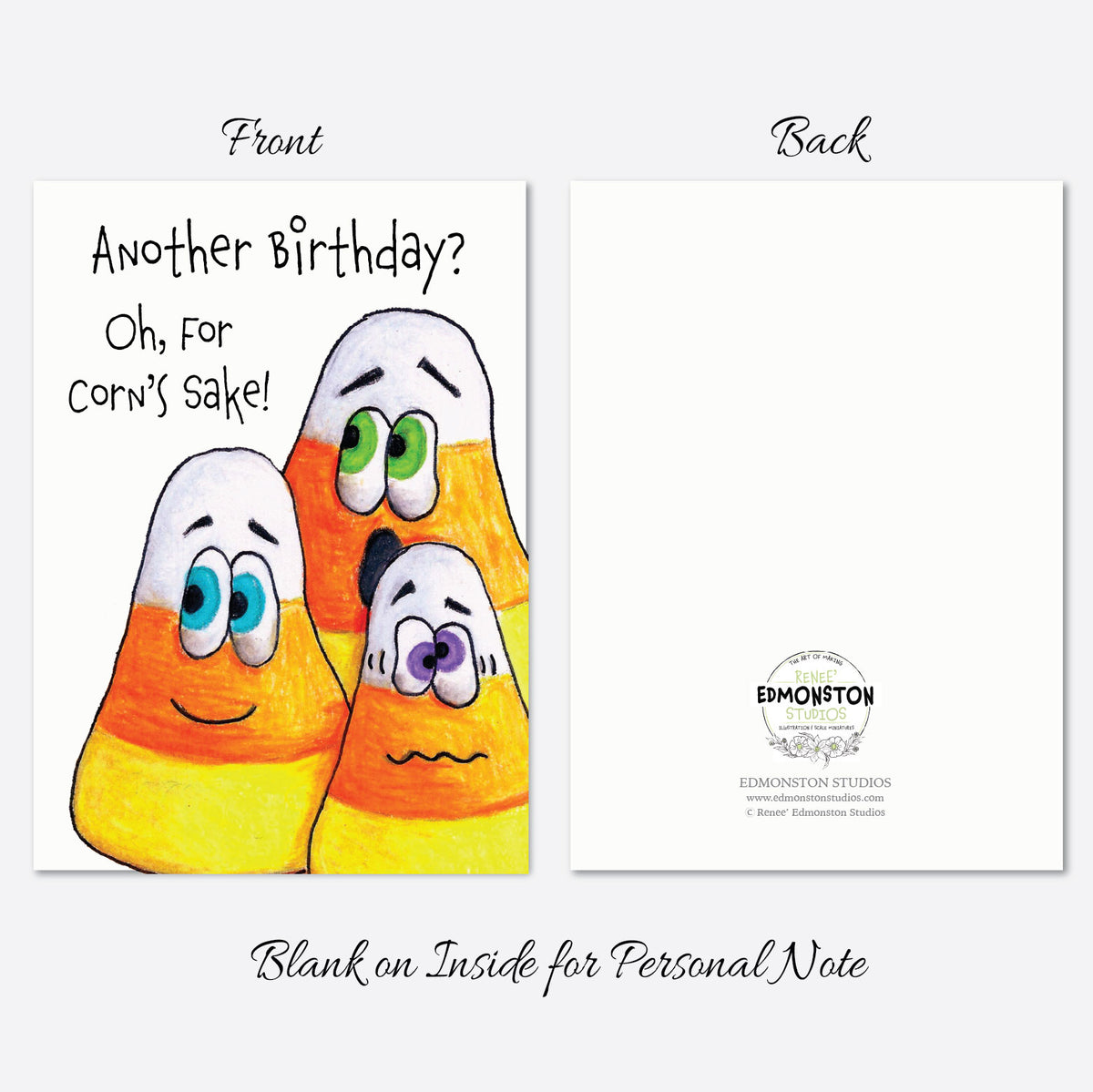 Funny Halloween Birthday Card, Candy Corn Birthday Card, October Birthday Card, Spooky Birthday Card, Funny Fall Birthday Card