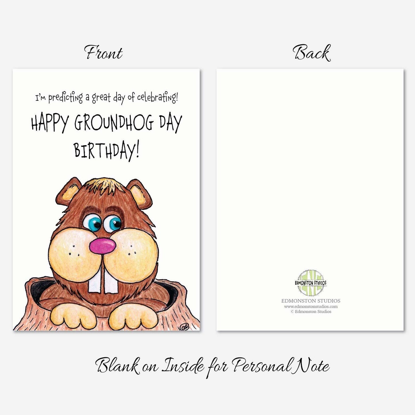 Happy Groundhog Day Birthday Card