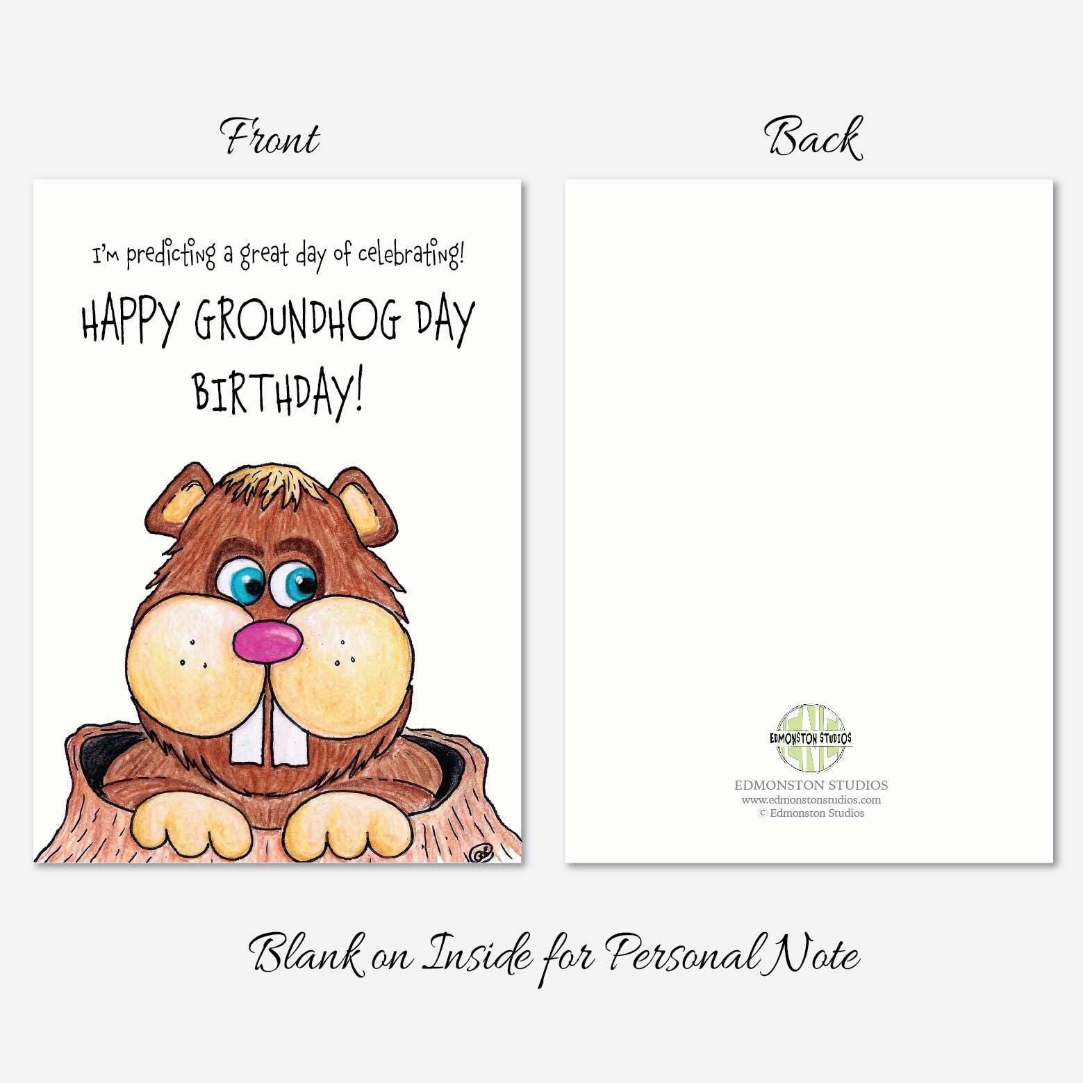 Happy Groundhog Day Birthday Card