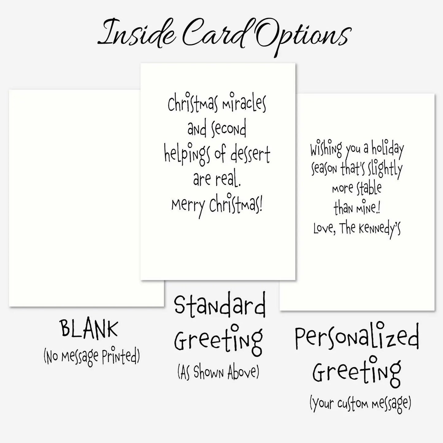 Funny Horse Christmas Card, Neigh-ver Stop Believing Card, Horse Lover Holiday Card, Equestrian Christmas Greeting