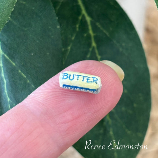 Miniature Stick of Butter in Wrapper, 1:12 Scale