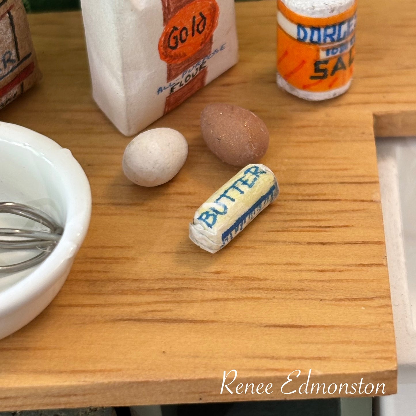 Miniature Stick of Butter in Wrapper, 1:12 Scale