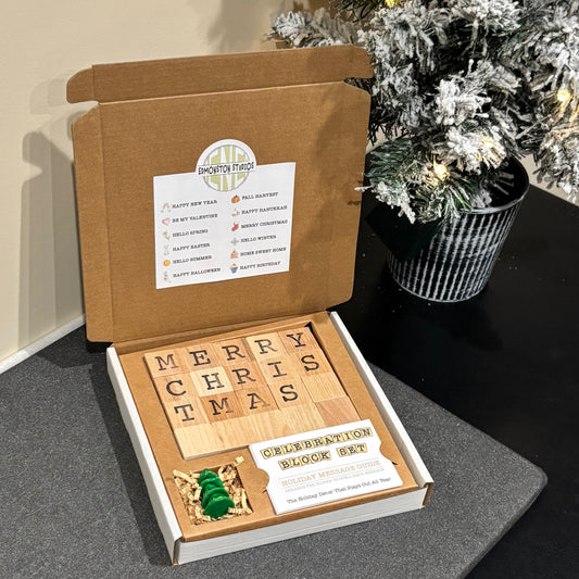 Edmonston Studios Celebration Block Set The Holiday Decor That Stays Out All Year - Christmas Tree Starter Set