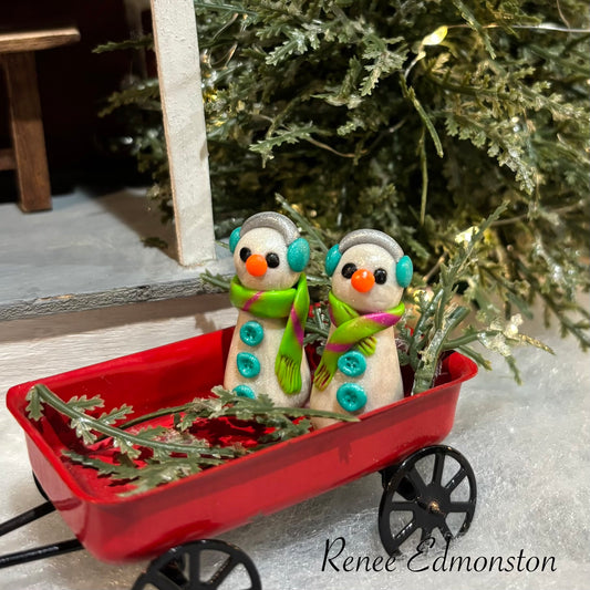 Miniature Snowman Decor Dollhouse 1:12 Scale