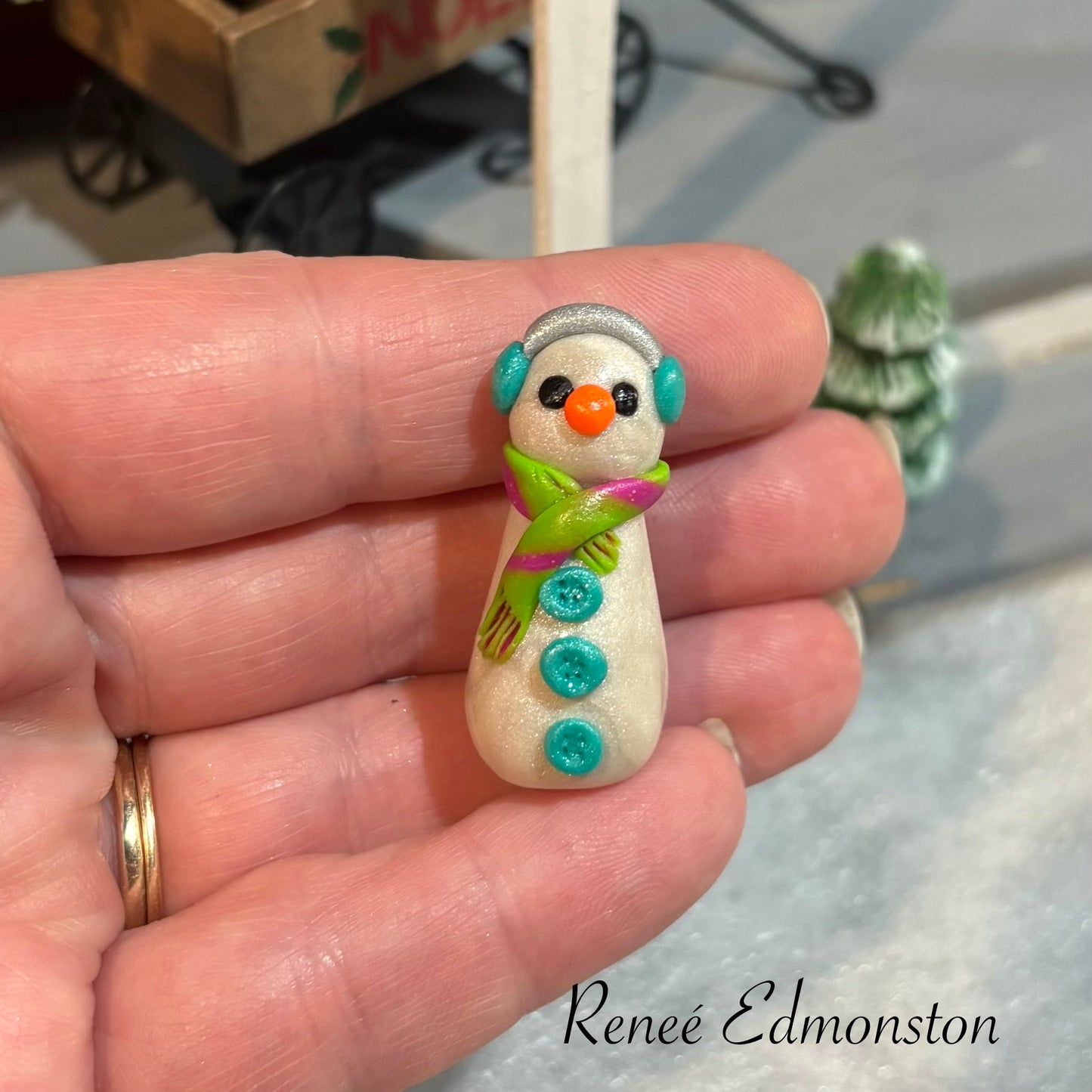 Miniature Snowman Decor Dollhouse 1:12 Scale