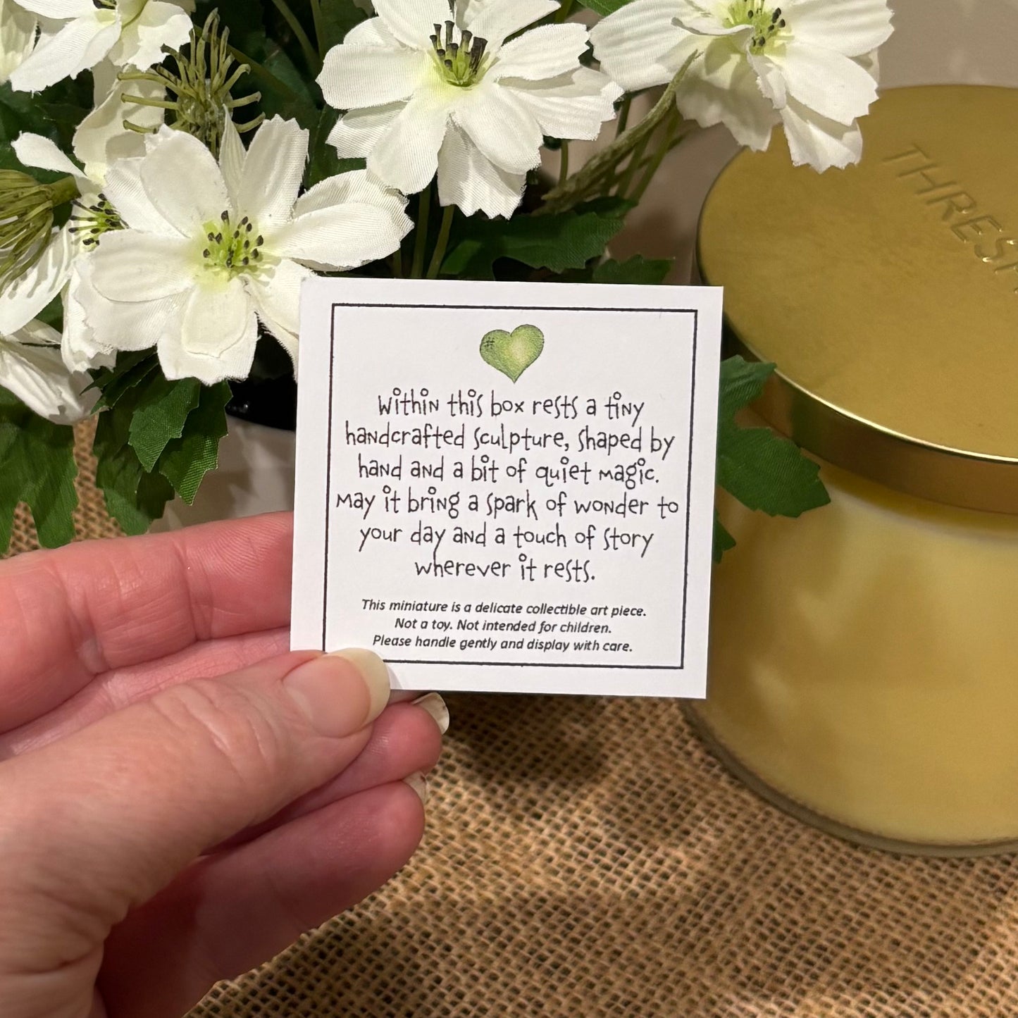 St. Patrick's Day Birthday Mini Magic Box Card: Handcrafted Clay Pocket Hug Keepsake Personalize It