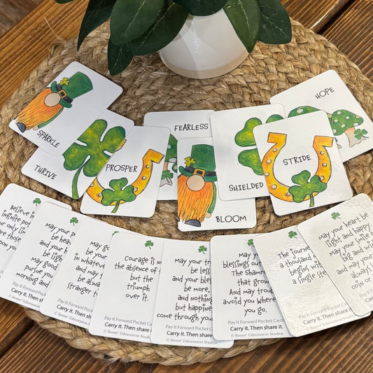 St. Patrick's Day Pocket Cards – Irish Prayer Affirmation Set (16 Count)