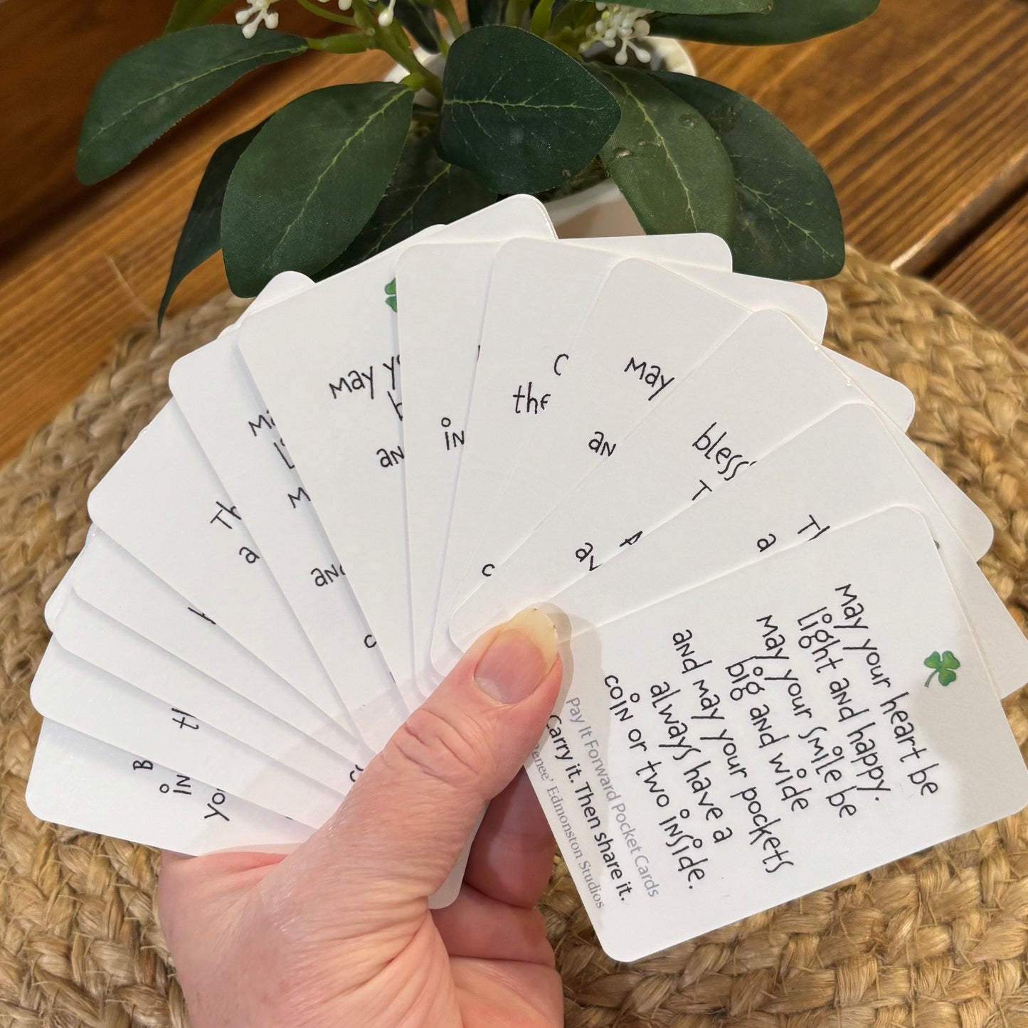 St. Patrick's Day Pocket Cards – Irish Prayer Affirmation Set (16 Count)