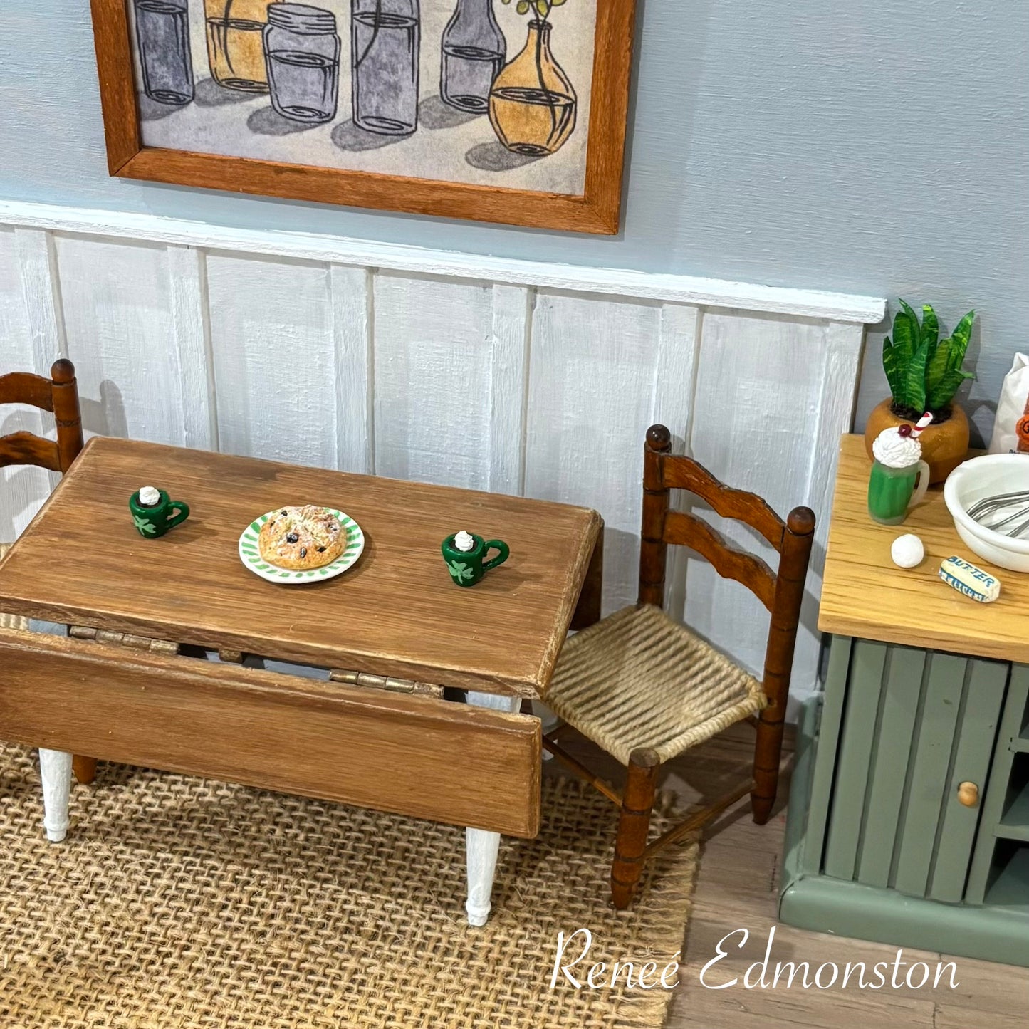 Miniature Irish Soda Bread St. Patrick's Day Dollhouse 1:12 Scale