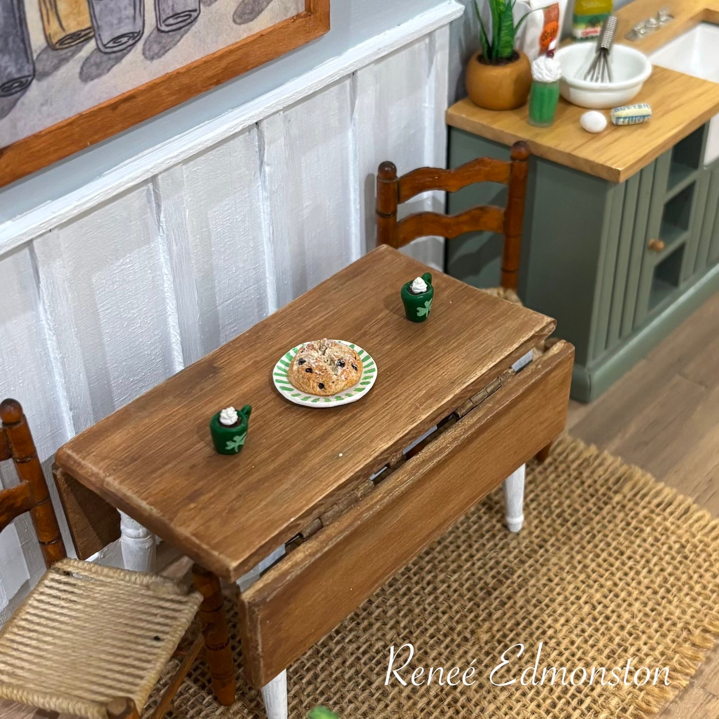 Miniature Irish Soda Bread St. Patrick's Day Dollhouse 1:12 Scale