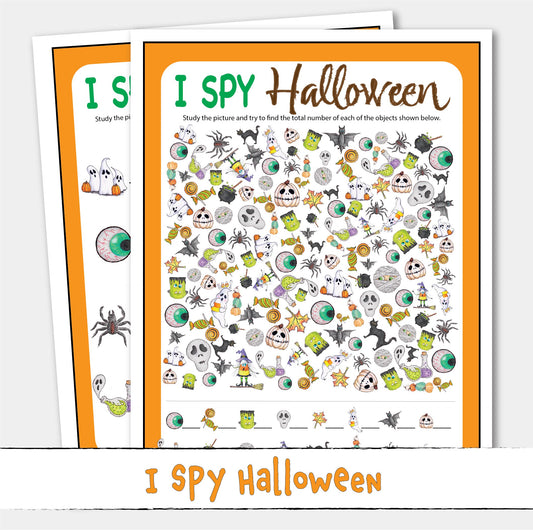 Printable I SPY Halloween Puzzle Game Activity