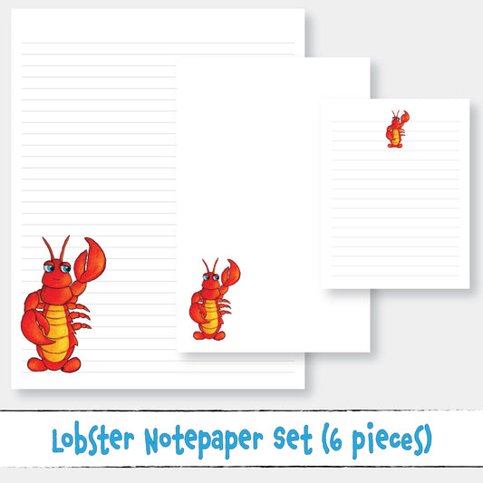 Printable Lobster Notepaper Collection