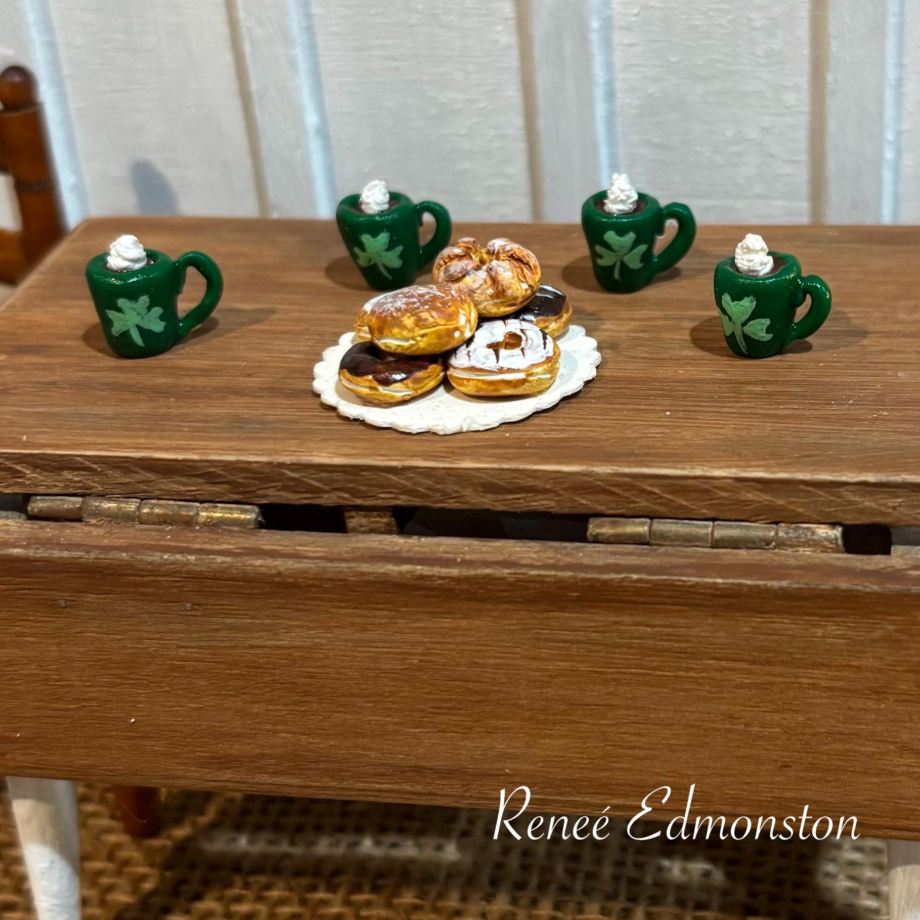 Miniature Irish Coffee St. Patrick's Day Dollhouse 1:12 Scale