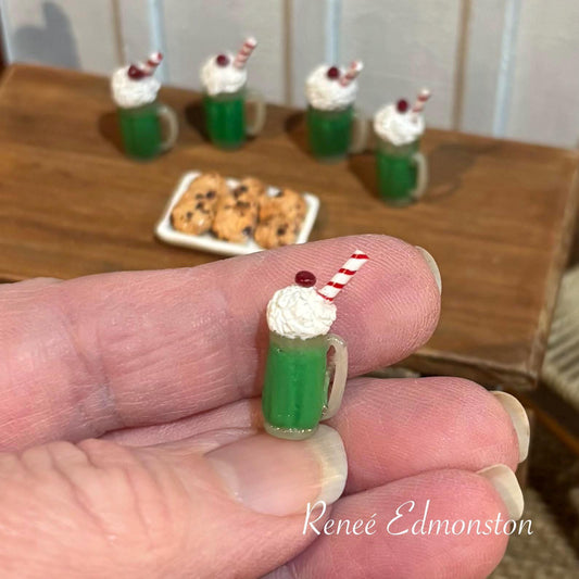 Miniature Shamrock Shake St. Patrick's Day Dollhouse 1:12 Scale
