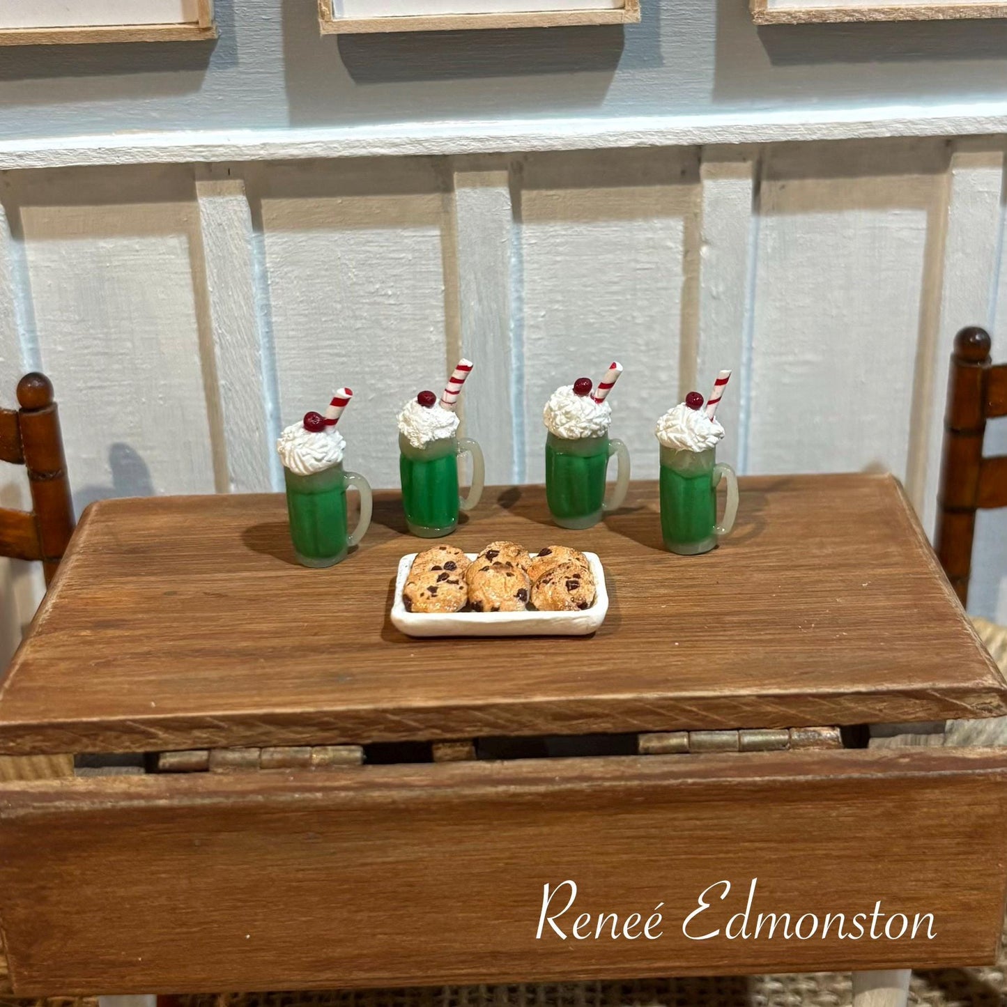 Miniature Shamrock Shake St. Patrick's Day Dollhouse 1:12 Scale