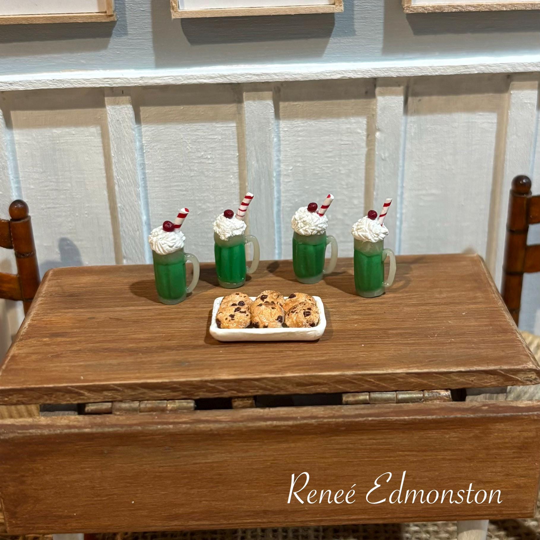 Miniature Shamrock Shake St. Patrick's Day Dollhouse 1:12 Scale