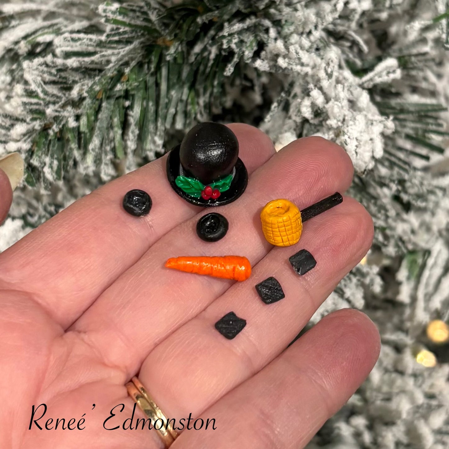 Miniature Snowman Making Kit Dollhouse 1:12 Scale