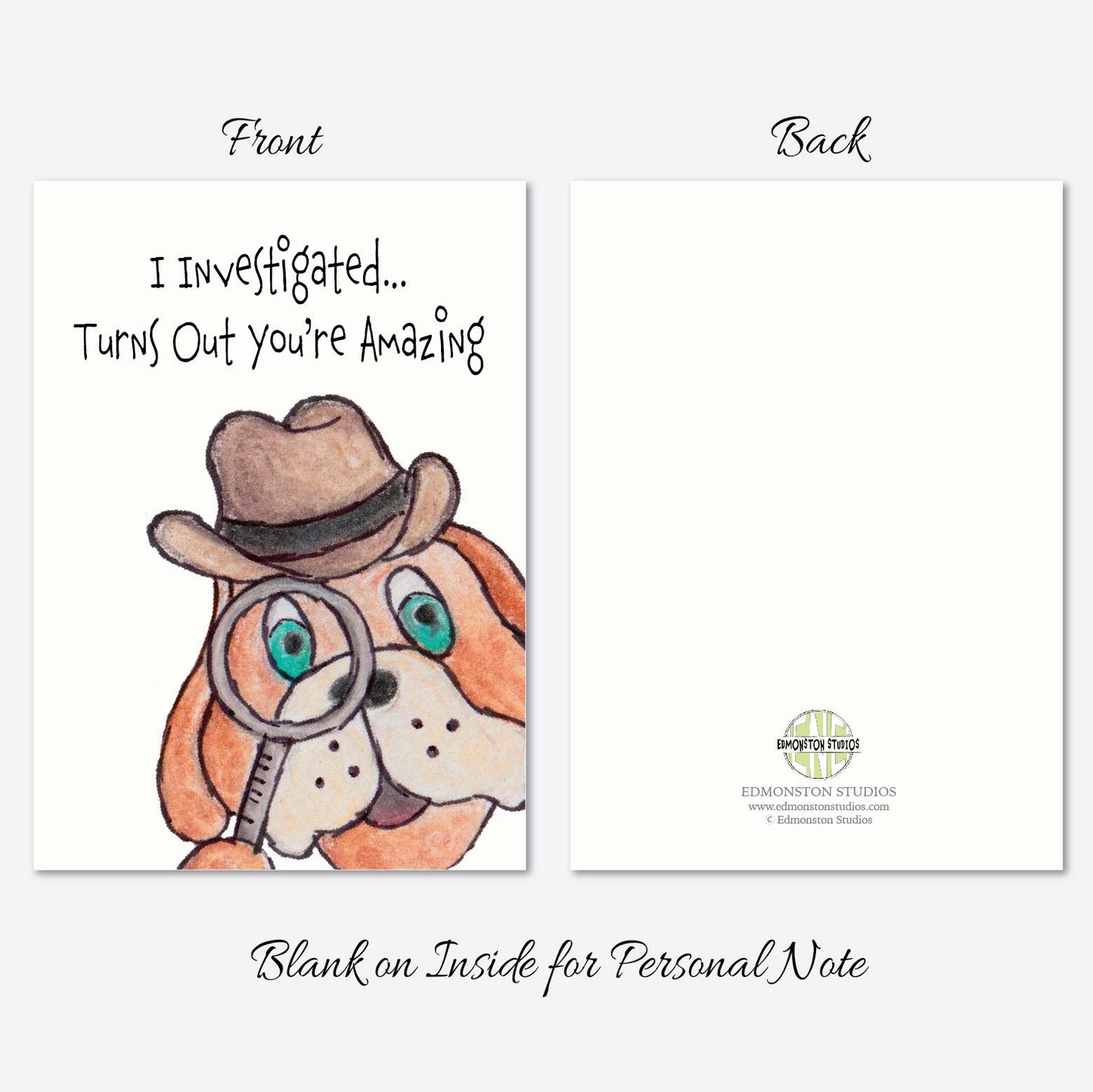 Funny Mothers Day Card for Mom, Dog Card from Daughter Son, A7 on Textured Linen 5x7 | Blank, Standard Greeting, or Personalized