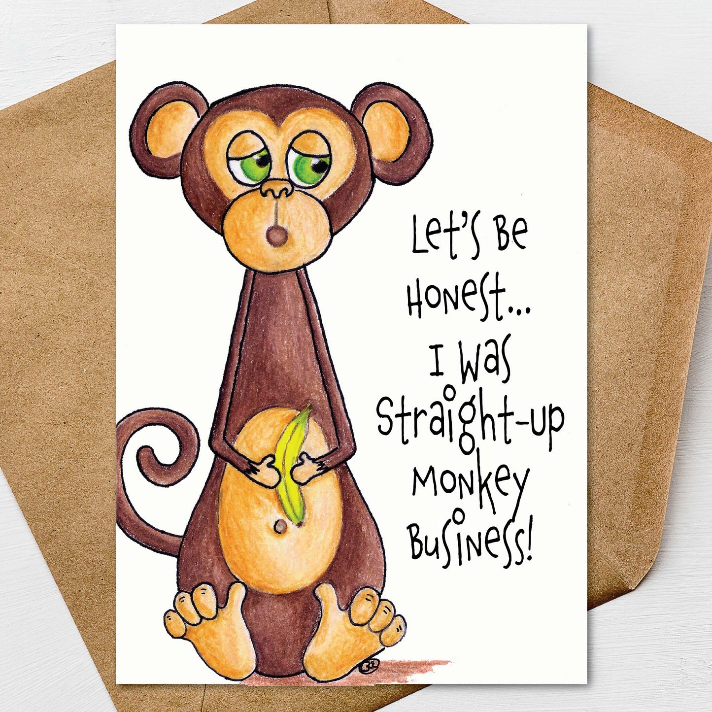 Monkey Mother’s Day Card Funny Sarcastic Mom Card, Humor Gift 5x7 Personalize