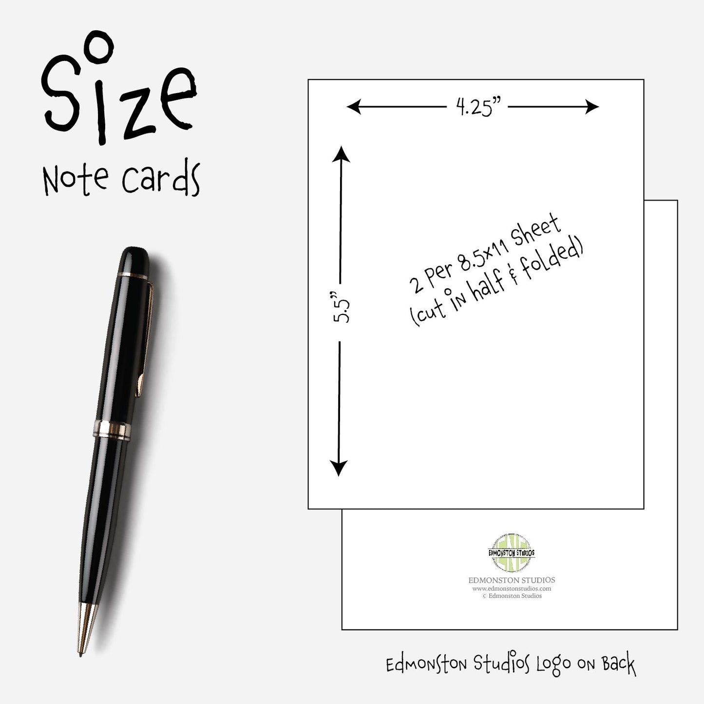 Printable Whale Notecards A2