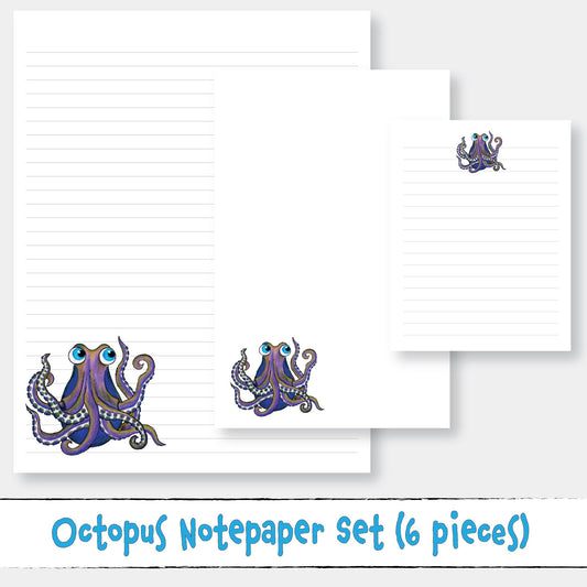 Printable Octopus Notepaper Collection