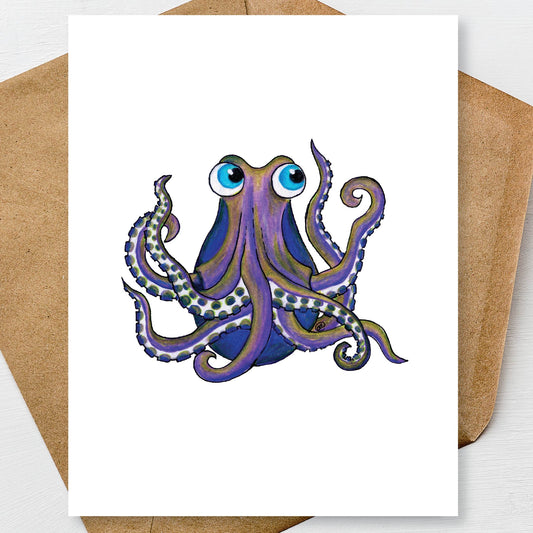 Printable Octopus Notecards A2