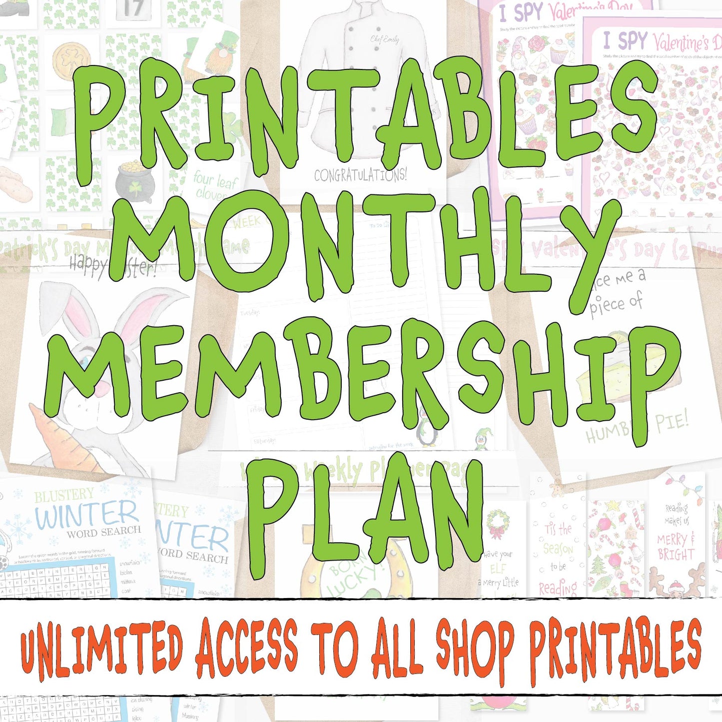 Printables Monthly Membership Plan