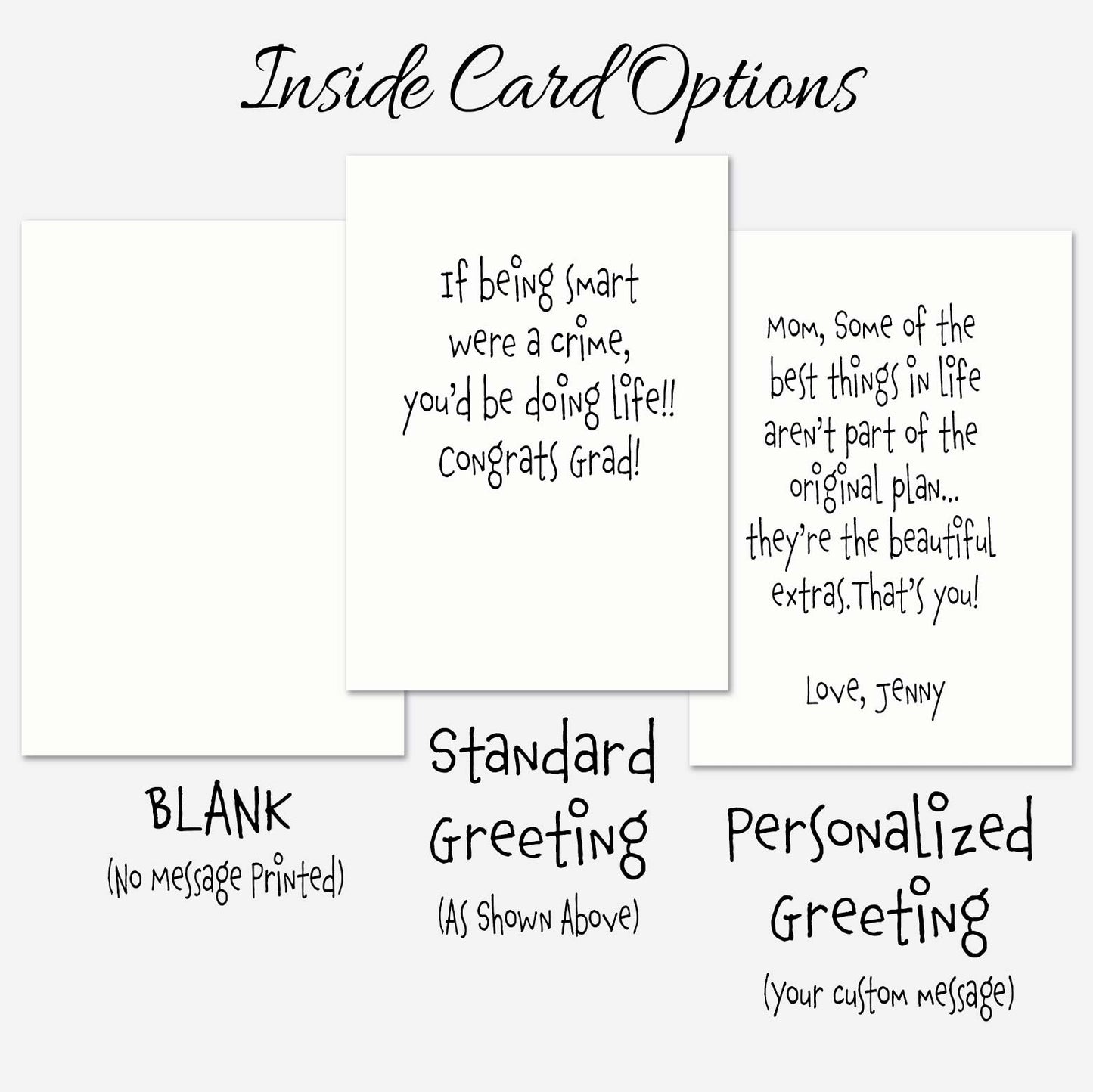 Funny Graduation Card “Addicted to Your IQ” Smart Congrats Card 5x7 Personalized