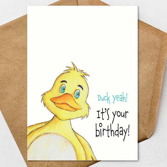 Rubber Duck Birthday Card Funny 