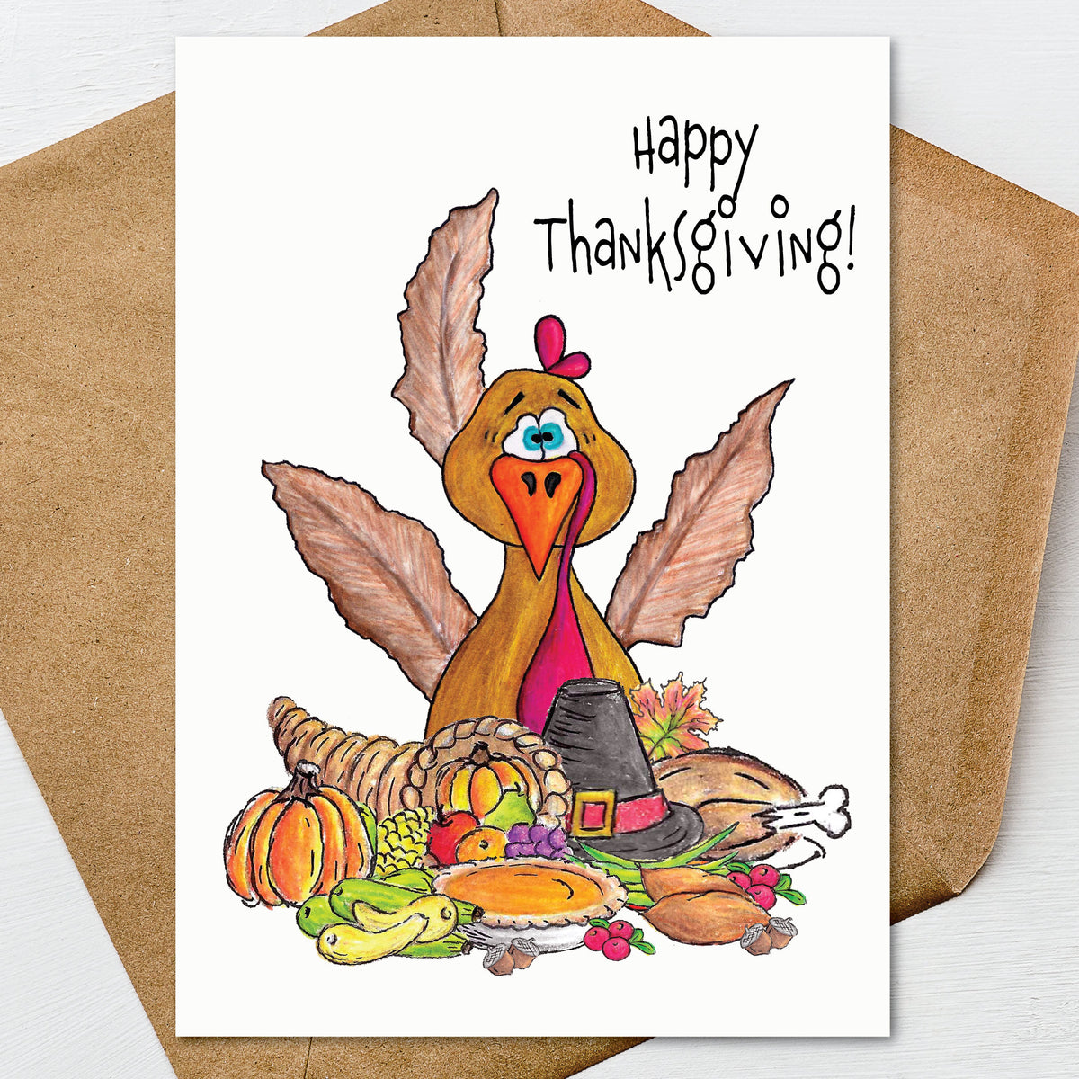 Happy Thanksgiving Card Funny Turkey Sentiments