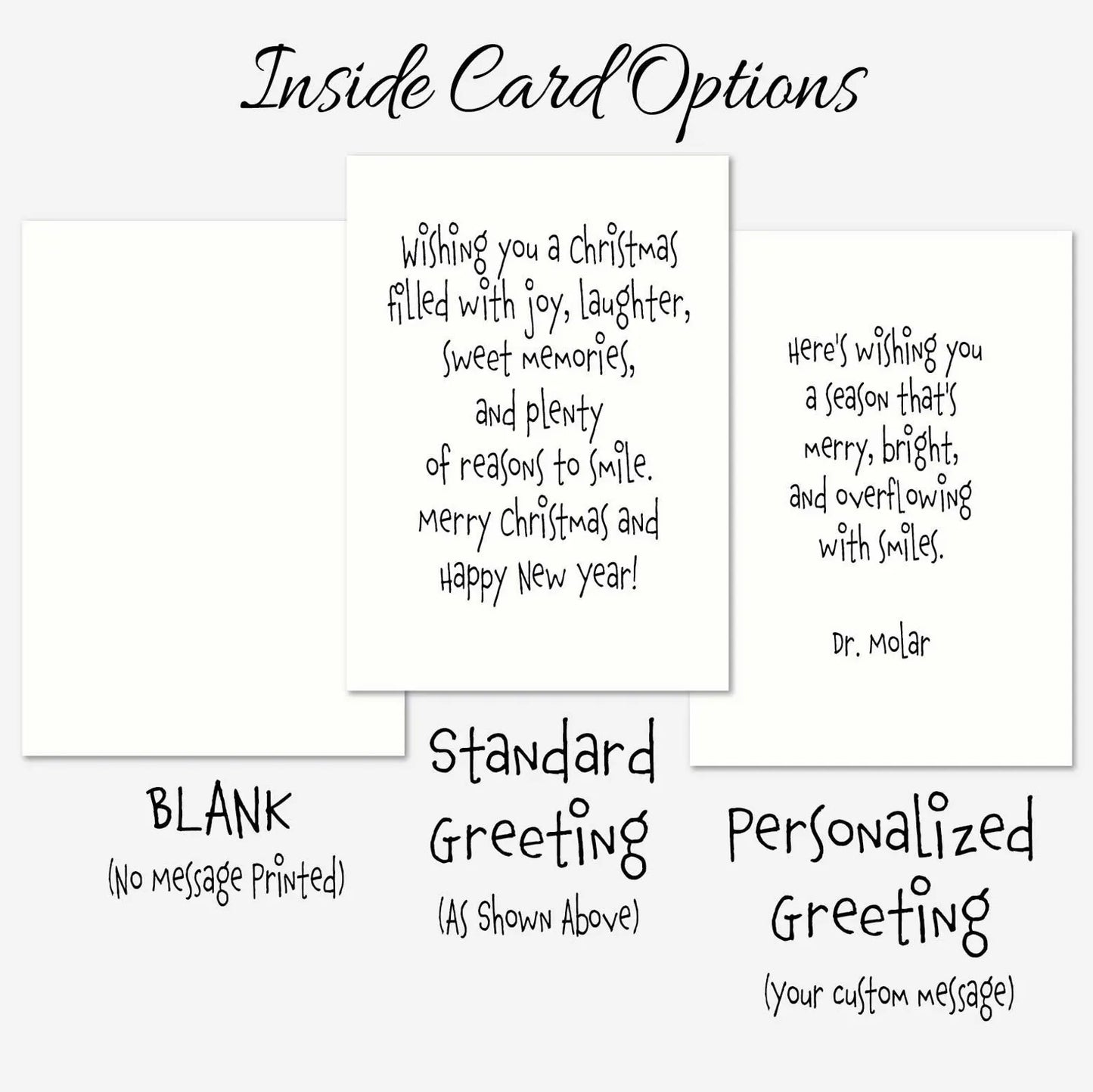 Funny Tooth Christmas Card | Cute Dental Holiday Greeting Card | Have a Holly Jolly Healthy Smile | Dentist Christmas Card