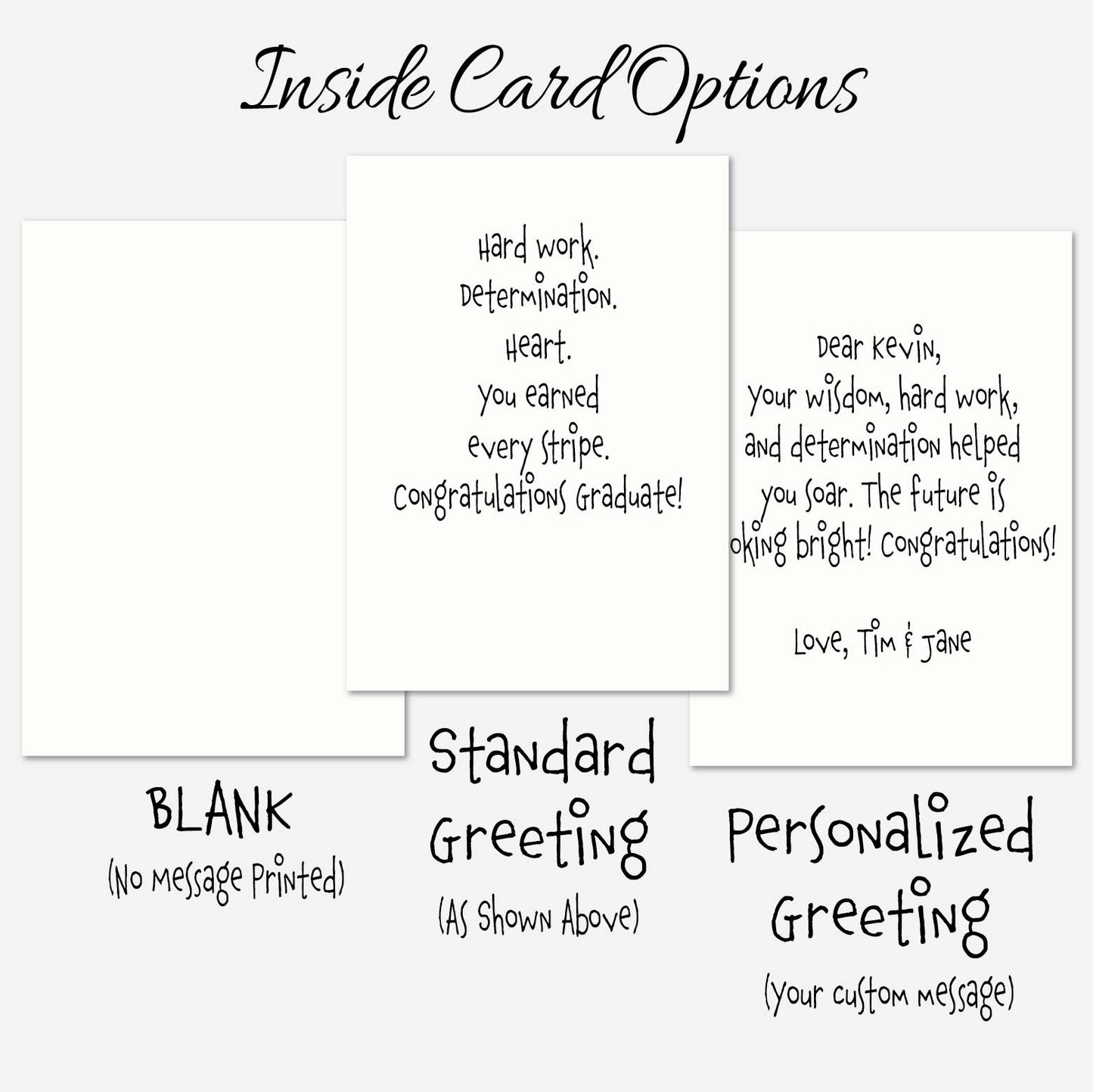 Zebra Graduation Card A7 5x7 on Textured Linen | Blank, Standard Greeting, or Personalized
